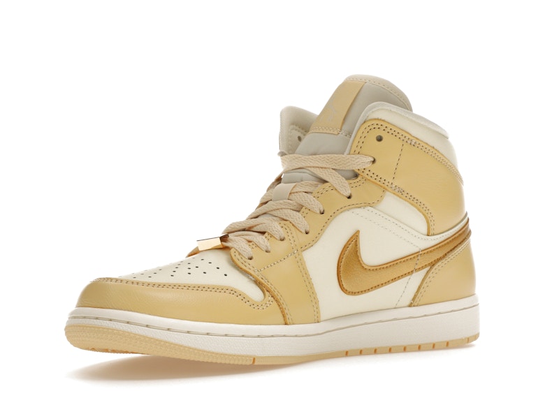 Jordan 1 Mid SE Pale Vanilla Metallic Gold (Women's)