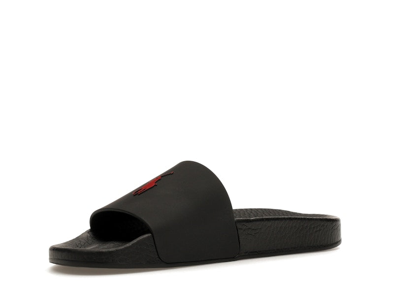 Polo Ralph Lauren Signature Pony Slide Black Red