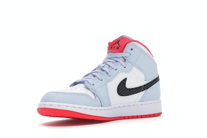 Jordan 1 Mid Half Blue Polka Dot Swoosh (GS)