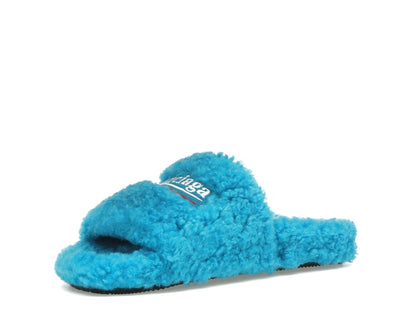 Balenciaga Furry Slide Sky Blue
