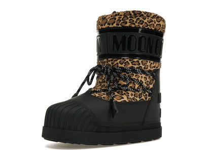 Moncler Shedir Snow Boots Palm Angels Black Leopard Print