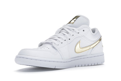 Jordan 1 Low White Metallic Gold (Women's)