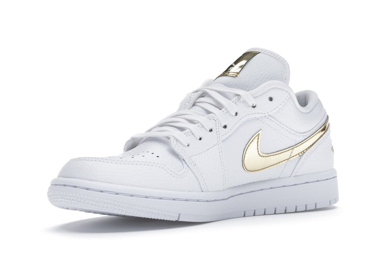 Jordan 1 Low White Metallic Gold (Women's)