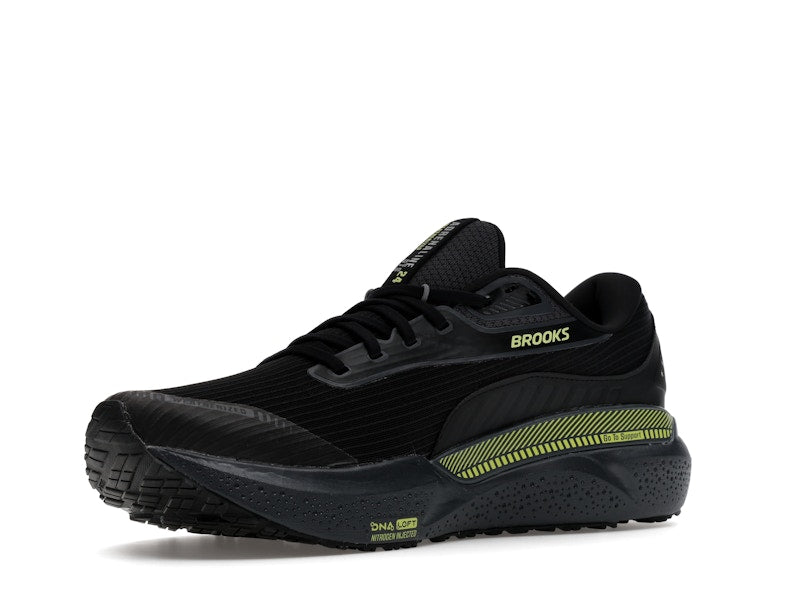 Brooks Adrenaline GTS 24 Weatherized Black Ebony New Yellow