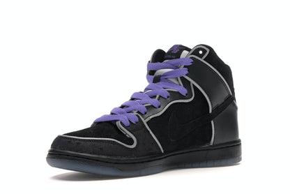 Nike SB Dunk High Black Purple Box