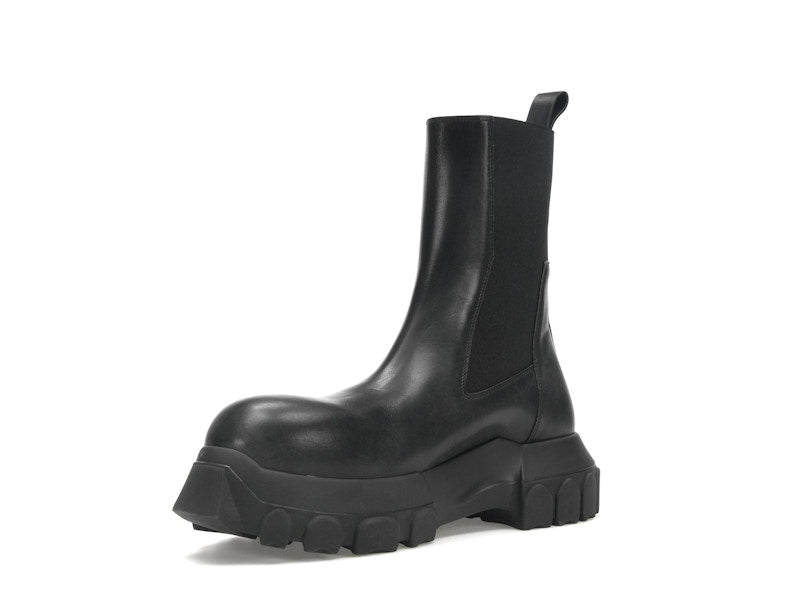 Rick Owens Lido Beatle Bozo Tractor Boots Black