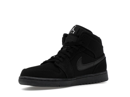 Jordan 1 Mid Black Black White