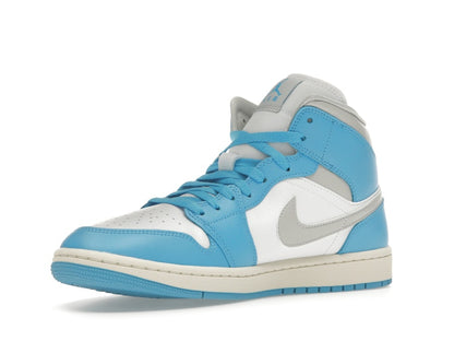 Jordan 1 Mid Dark Powder Blue White Sail Neutral Grey (Women's)
