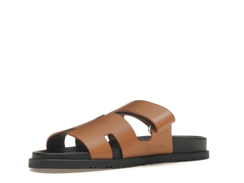 Hermes Chypre Sandal Naturel Black Smooth Calfskin Leather (M)