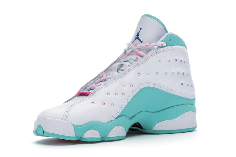 Jordan 13 Retro White Soar Green Pink (GS)