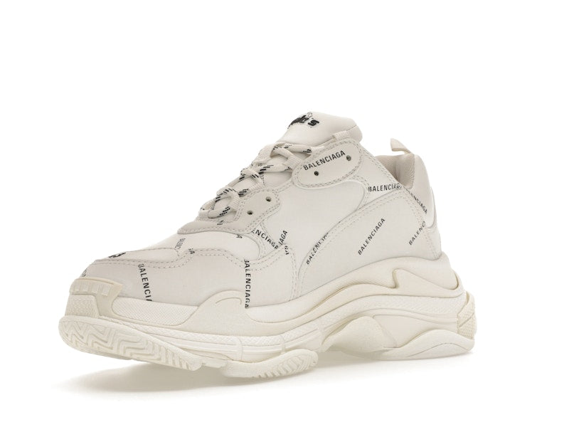 Balenciaga Triple S Allover Logo White