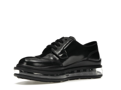 Prada Lace-Up Derby Black Brushed Leather
