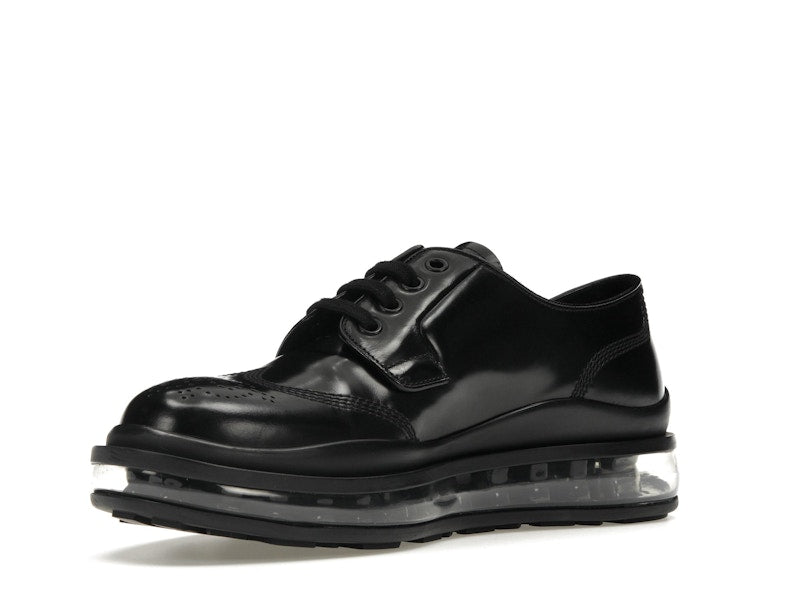 Prada Lace-Up Derby Black Brushed Leather
