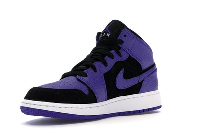 Jordan 1 Mid Black Dark Concord (GS)
