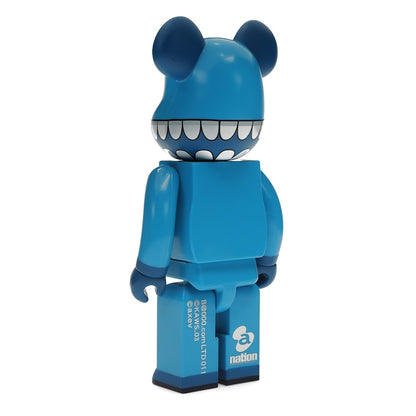 Bearbrick x a-nation KAWS Chompers 100% & 400% Set Blue