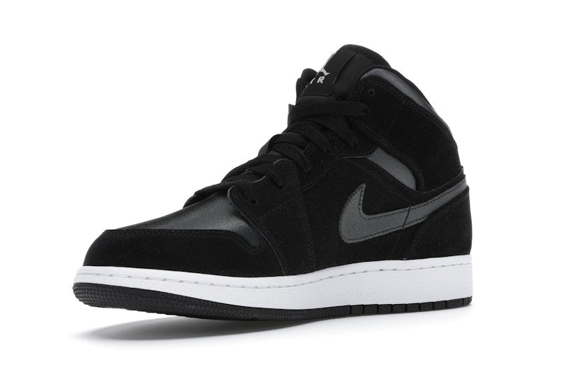 Jordan 1 Mid White Black Grey (GS)