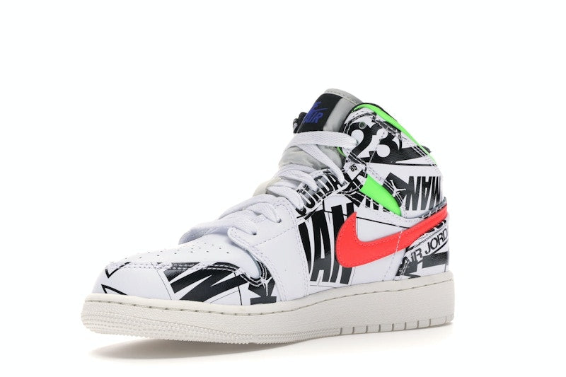 Jordan 1 Mid All Over Logos (GS)