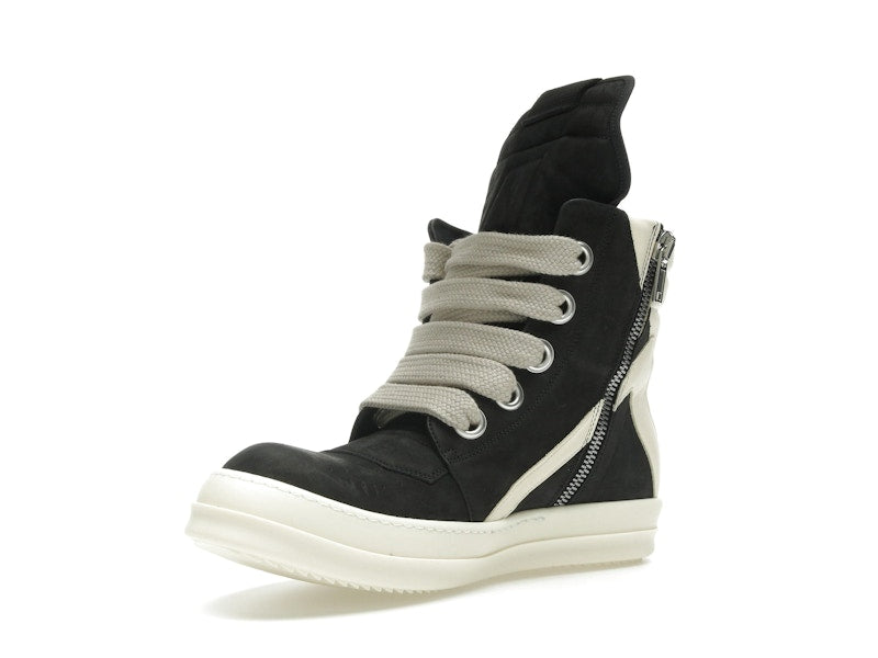 Rick Owens Geobasket Jumbo Lace High Black Milk