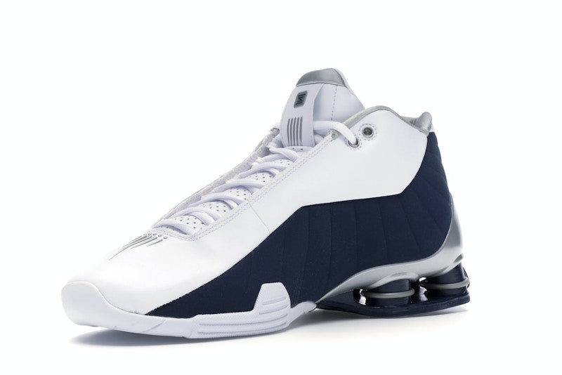 Nike Shox BB4 White Silver Navy