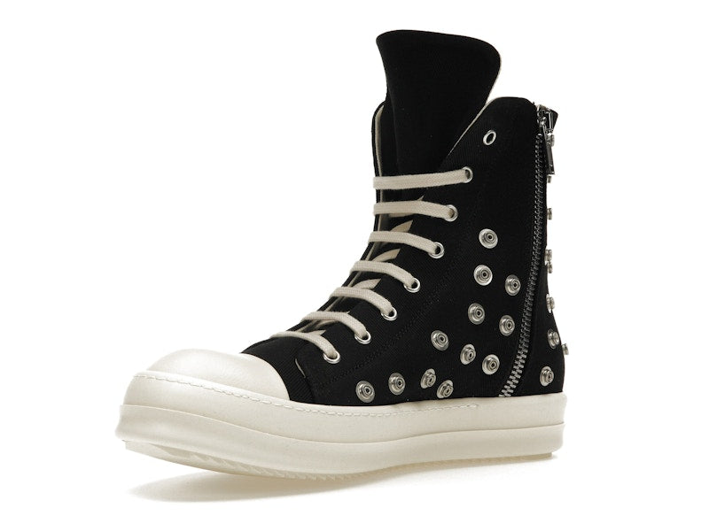 Rick Owens DRKSHDW Sneaks Studded Eyelets Black Milk