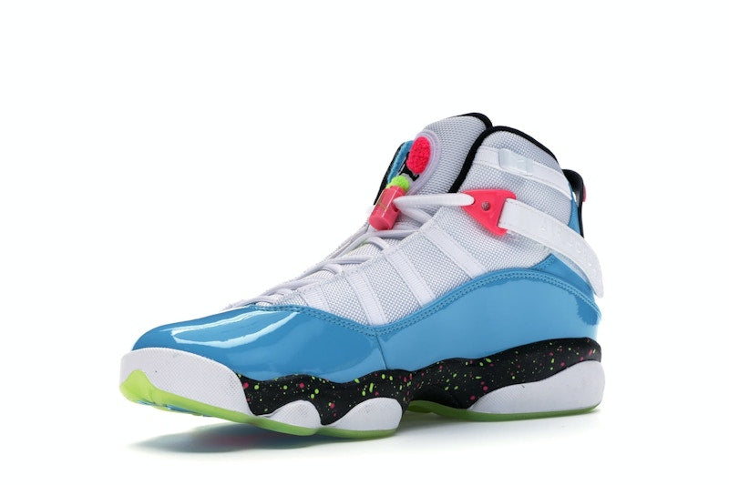 Jordan 6 Rings White Light Blue Fury Cyber