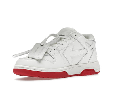 OFF-WHITE Out Of Office "OOO" Low Tops For Walking White White Red SS22