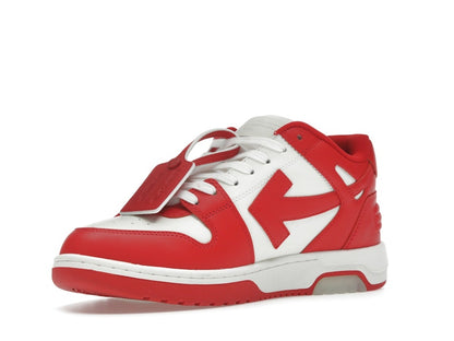 OFF-WHITE Out Of Office OOO Low Tops Red White