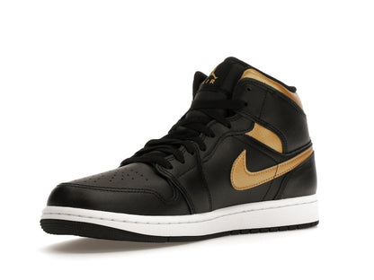 Jordan 1 Mid Black Metallic Gold