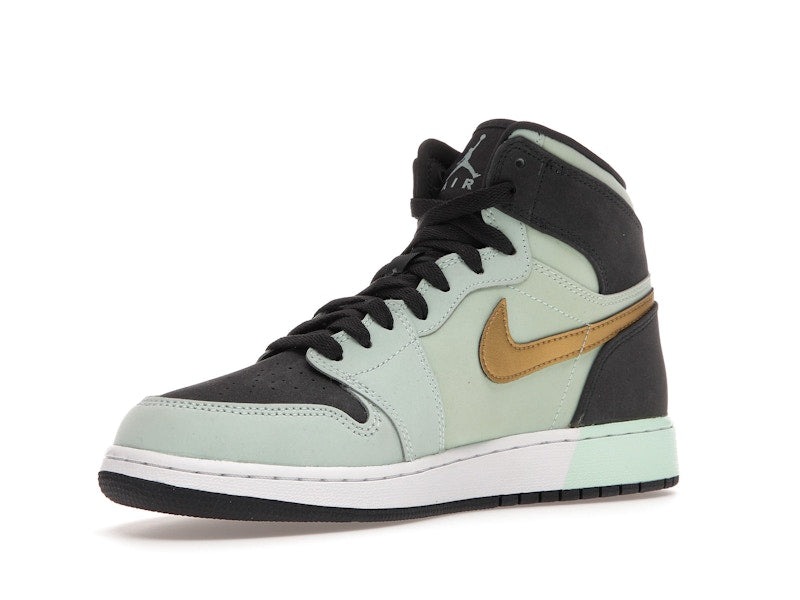 Jordan 1 Retro High Mint Foam Anthracite Metallic Gold (GS)