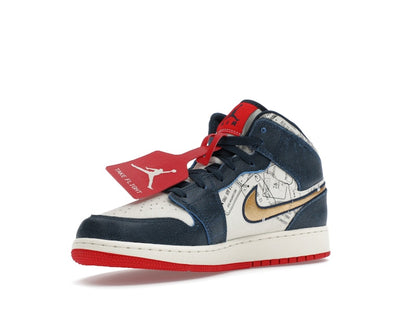 Jordan 1 Mid SE Take Flight Gold Swoosh (GS)