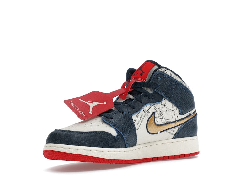 Jordan 1 Mid SE Take Flight Gold Swoosh (GS)