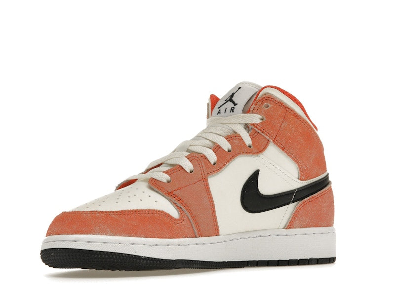 Jordan 1 Mid SE Orange Suede (GS)
