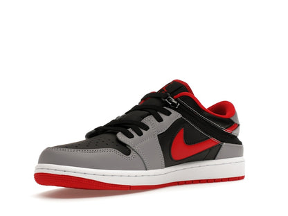 Jordan 1 Low Flyease Fire Red Cement Grey