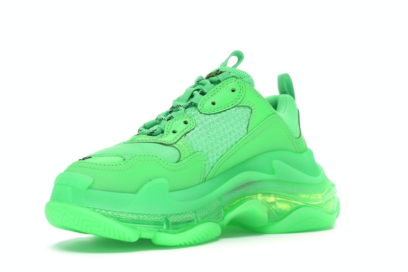 Balenciaga Triple S Neon Green Clear Sole (Women's)