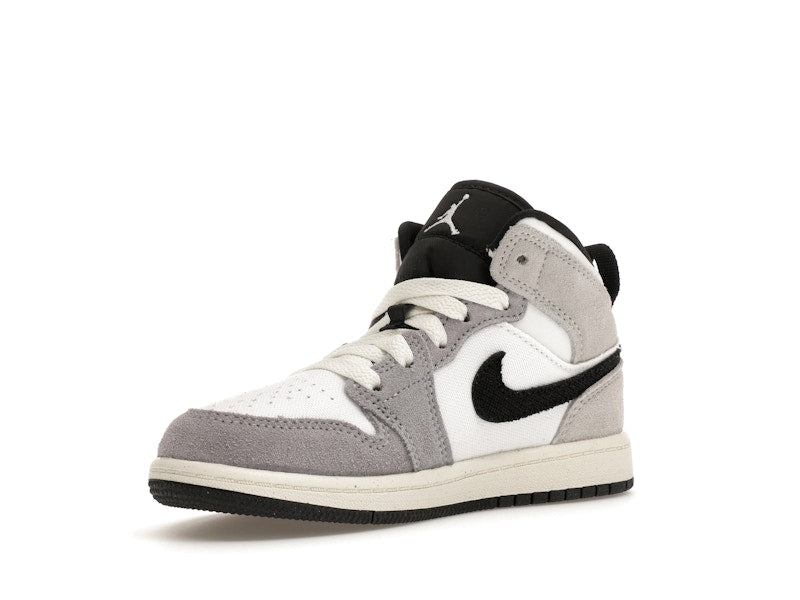 Jordan 1 Mid SE Craft White Cement Grey Black (PS)