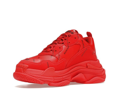 Balenciaga Triple S Allover Logo Red