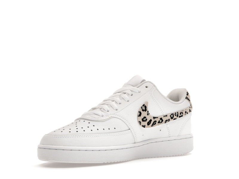 Nike Court Vision Low Leopard Swoosh White (Women's)