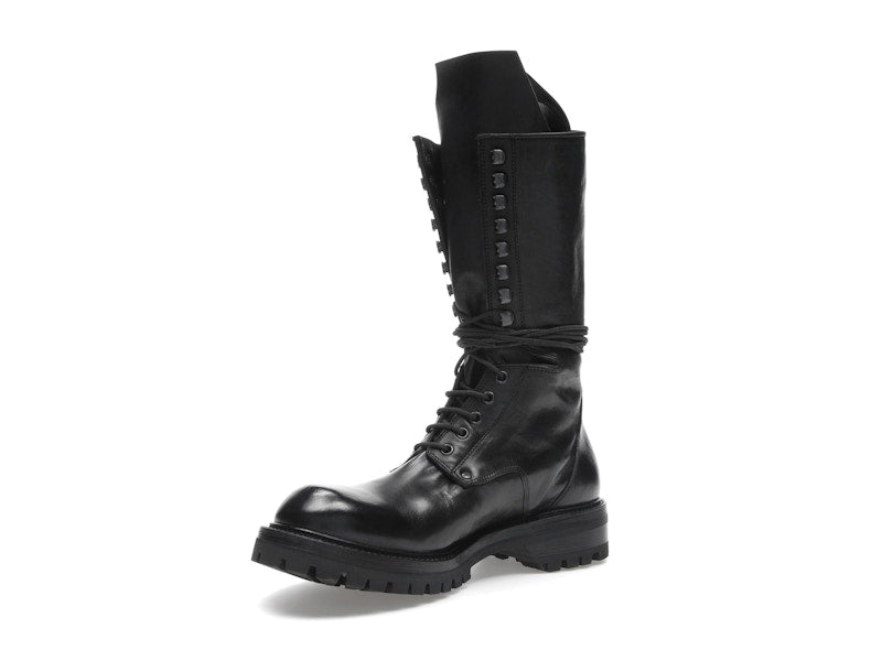 Rick Owens Army Laced Boot Black