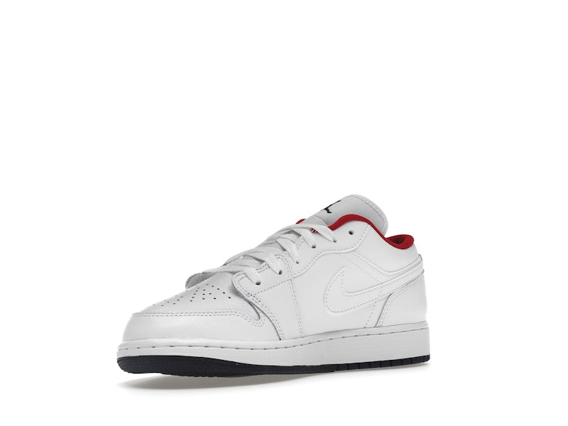 Jordan 1 Low White Gym Red Black (GS)