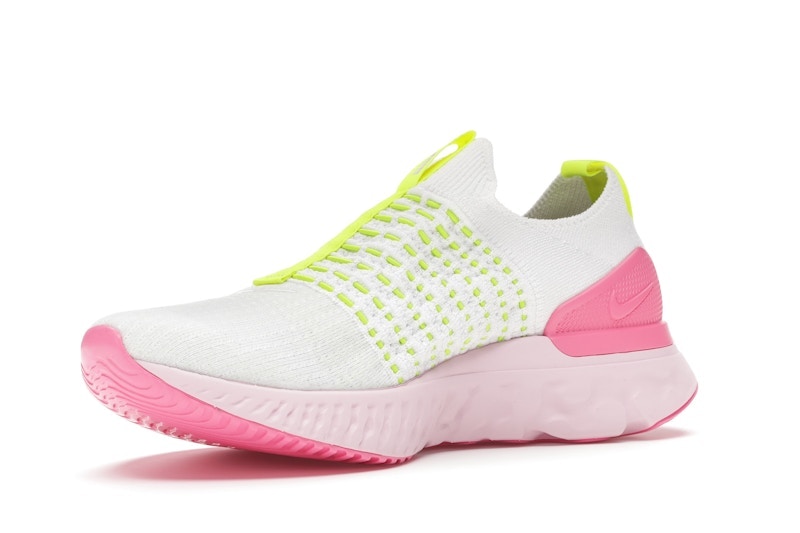Nike React Phantom Run Flyknit 2 White Volt Pink Glow (Women's)
