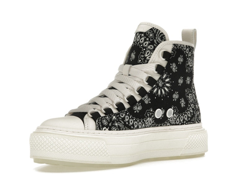 AMIRI Bandana Court Hi-top Sneaker Black White (Women's)
