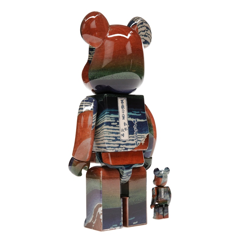 Bearbrick Katsushika Hokusai (Thirty-six Views of Tomitake, Fine Wind, Clear Morning) 100% & 400% Set