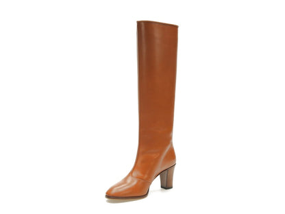 adidas x Gucci 73mm Knee-High Boots Cognac Leather
