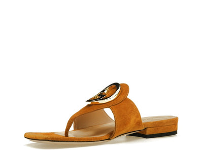 Gucci Blondie Thong Sandal Light Brown Suede