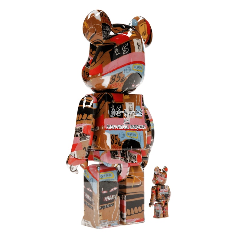 Bearbrick Andy Warhol x JEAN-MICHEL BASQUIAT #2 100% & 400% Set