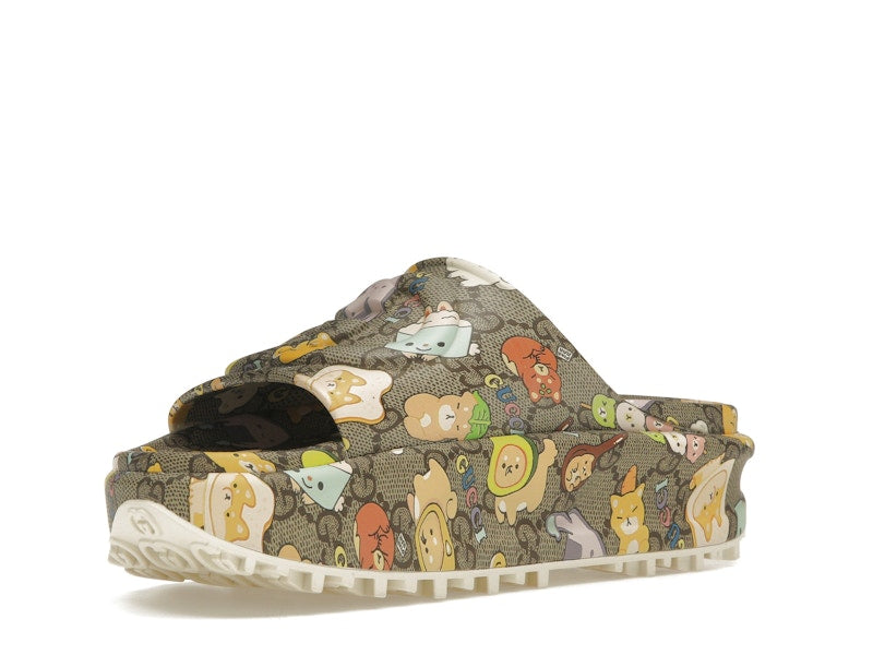 Gucci x Pikarar GG Animal Print Slide Beige Multi (Women's)