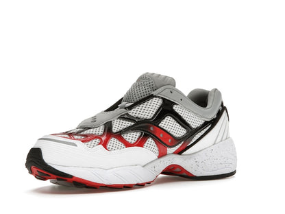 Saucony Grid Web White Grey Red