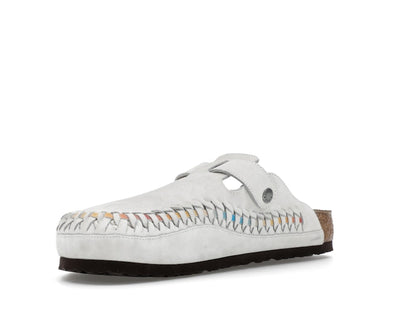 Birkenstock Boston Braided Suede Kith Antique White Tie Dye