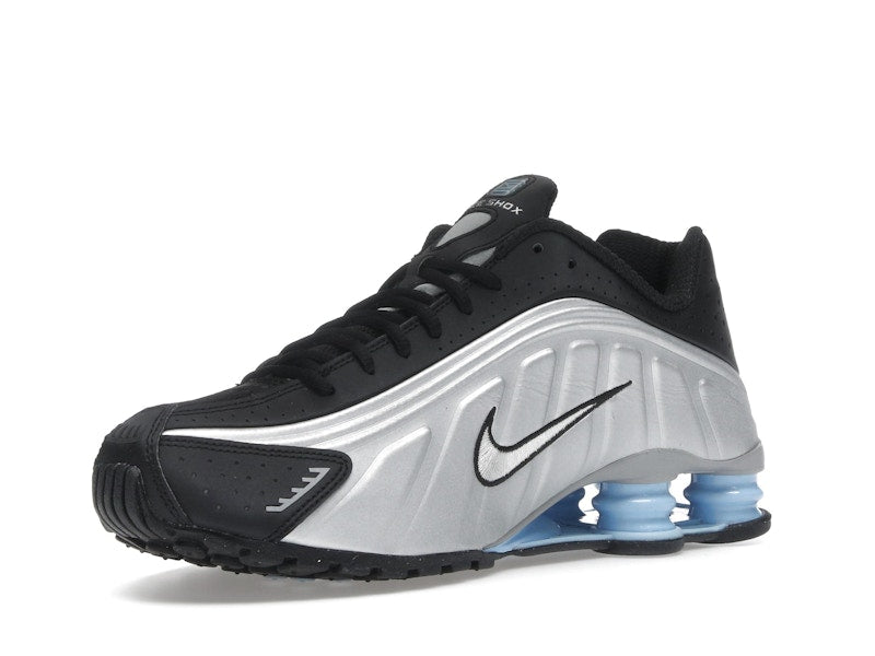 Nike Shox R4 Metallic Silver Black Psychic Blue