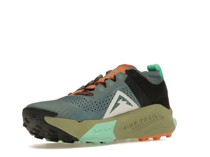 Nike ZoomX Zegama Trail Light Slate Grey Glow Green Bone Black